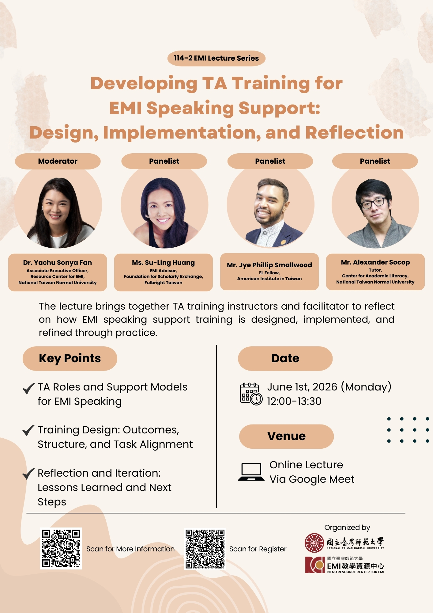 Developing TA Training for EMI Speaking Support: Design, Implementation, and Reflection