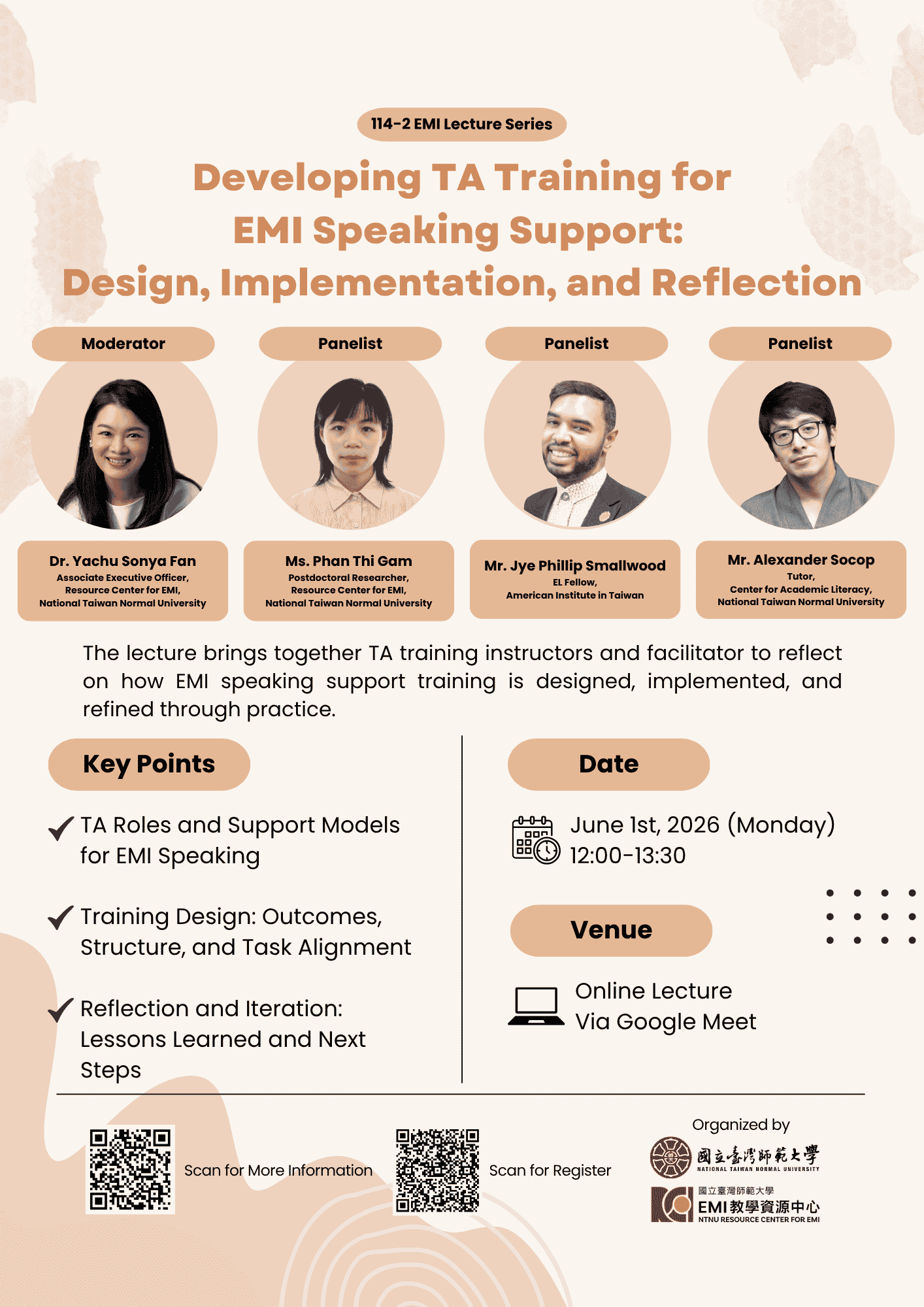 Developing TA Training for EMI Speaking Support: Design, Implementation, and Reflection