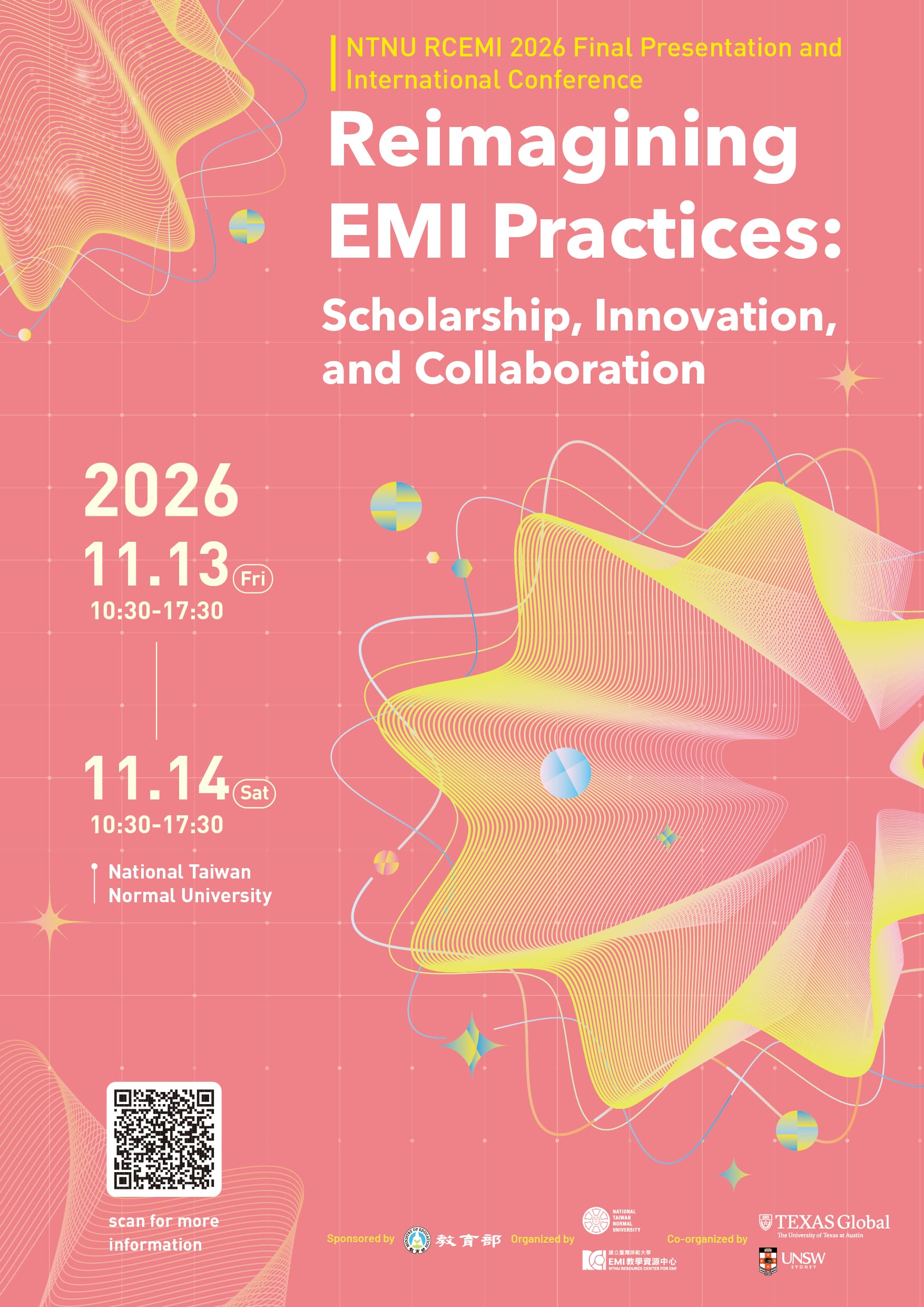 2026 成果發表暨國際研討會 Reimagining EMI Practices: Scholarship, Innovation, and Collaboration